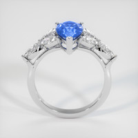 3.04 Ct. Blue Sapphire Ring, 14K White Gold 3