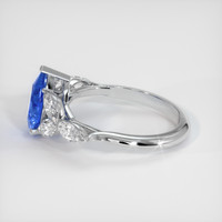 3.04 Ct. Blue Sapphire Ring, 14K White Gold 4