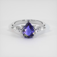 1.55 Ct. Color Change Sapphire Ring, 14K White Gold 1