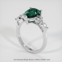 2.96 Ct. Sapphire Ring, 14K White Gold 2
