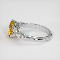 1.58 Ct. Yellow Sapphire Ring, 14K White Gold 4