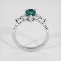 1.26 Ct. Greenish Blue Sapphire Ring, 18K White Gold 3