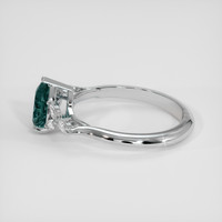 1.26 Ct. Greenish Blue Sapphire Ring, 18K White Gold 4