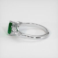 0.82 Ct. Emerald Ring, 18K White Gold 4