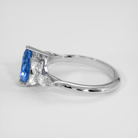 1.60 Ct. Blue Sapphire Ring, 18K White Gold 4