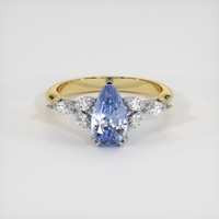 2.00 Ct. Bi Color Sapphire Ring, 14K White & Yellow 1