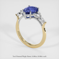 2.45 Ct. Color Change Sapphire Ring, 14K White & Yellow 2