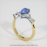 2.00 Ct. Bi Color Sapphire Ring, 18K White & Yellow 2