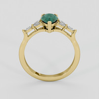 0.95 Ct. Bluish Green Sapphire Ring, 10K Yellow Gold 3