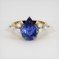 2.90 Ct. Sapphire Ring, 14K Yellow Gold 1