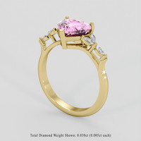 2.19 Ct. Pink Sapphire Ring, 14K Yellow Gold 2