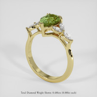 1.95 Ct. Yellowish Green Sapphire Ring, 14K Yellow Gold 2