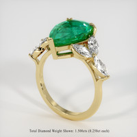 3.52 Ct. Emerald Ring, 18K Yellow Gold 2