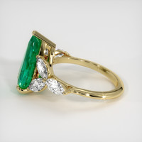 3.52 Ct. Emerald Ring, 18K Yellow Gold 4