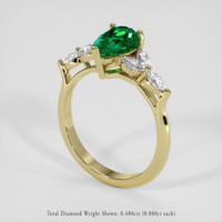 1.36 Ct. Emerald Ring, 18K Yellow Gold 2