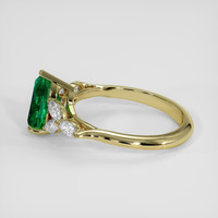 1.36 Ct. Emerald Ring, 18K Yellow Gold 4