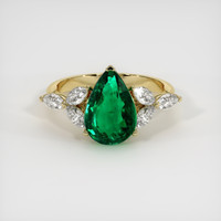 2.85 Ct. Emerald Ring, 18K Yellow Gold 1