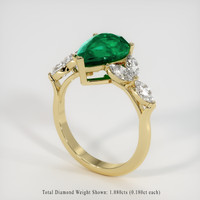 2.85 Ct. Emerald Ring, 18K Yellow Gold 2