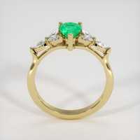 0.76 Ct. Emerald Ring, 18K Yellow Gold 3