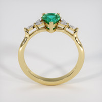 0.98 Ct. Emerald Ring, 18K Yellow Gold 3