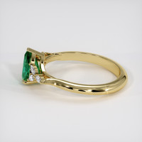0.98 Ct. Emerald Ring, 18K Yellow Gold 4