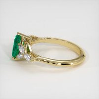 0.97 Ct. Emerald Ring, 18K Yellow Gold 4