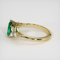 0.95 Ct. Emerald Ring, 18K Yellow Gold 4