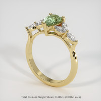 0.96 Ct. Sapphire Ring, 18K Yellow Gold 2