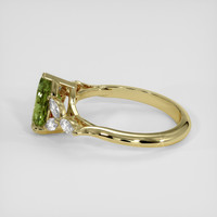 1.95 Ct. Yellowish Green Sapphire Ring, 18K Yellow Gold 4