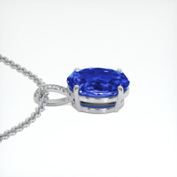 5.85 Ct. Blue Sapphire Pendant, Platinum 950 3