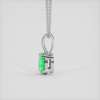 0.60 Ct. Emerald Pendant, Platinum 950 3
