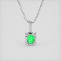 0.60 Ct. Emerald Pendant, Platinum 950 4
