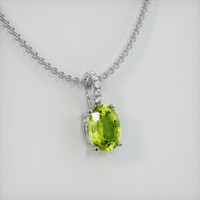 1.55 Ct. Gemstone Pendant, Platinum 950 2