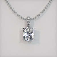 1.40 Ct. Gemstone Pendant, Platinum 950 1