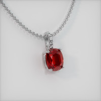 1.96 Ct. Ruby Pendant, Platinum 950 2