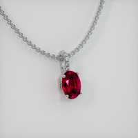 0.82 Ct. Ruby Pendant, Platinum 950 2