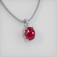 2.31 Ct. Ruby Pendant, Platinum 950 2