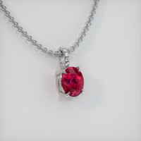 2.09 Ct. Ruby Pendant, Platinum 950 2