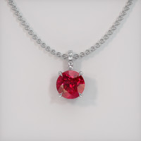 1.51 Ct. Ruby Pendant, Platinum 950 1