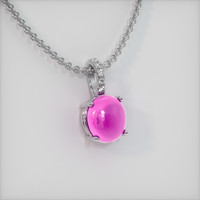 2.25 Ct. Pink Sapphire Pendant, Platinum 950 2