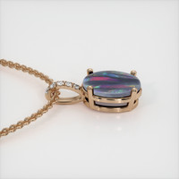 0.85 Ct. Multi Color Opal Pendant, 14K Rose Gold 3