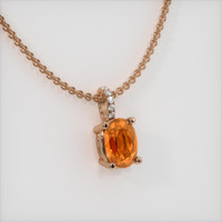 0.93 Ct. Gemstone Pendant, 14K Rose Gold 2