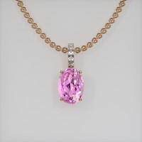 2.16 Ct. Gemstone Pendant, 14K Rose Gold 1