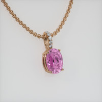 2.16 Ct. Gemstone Pendant, 14K Rose Gold 2