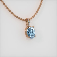 1.85 Ct. Gemstone Pendant, 14K Rose Gold 2