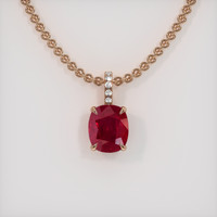 2.52 Ct. Ruby Pendant, 14K Rose Gold 1