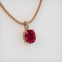 2.52 Ct. Ruby Pendant, 14K Rose Gold 2