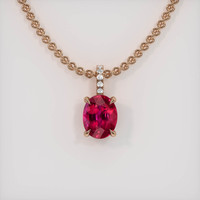 2.09 Ct. Ruby Pendant, 14K Rose Gold 1