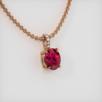 2.09 Ct. Ruby Pendant, 14K Rose Gold 2