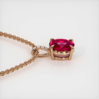 2.09 Ct. Ruby Pendant, 14K Rose Gold 3